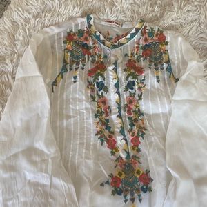 Johnny Was embroidered top